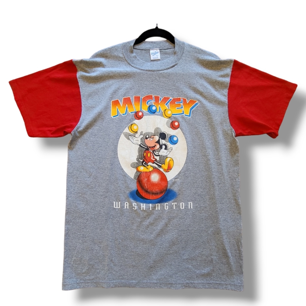 Vintage Mickey Mouse Velva Sheen Single Stitch  T-Shirt - Size Large